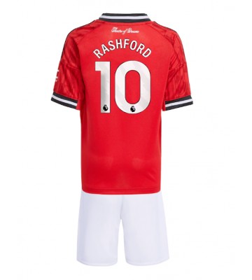 Manchester United Marcus Rashford #10 Hemmatröja Barn 2025-26 Kortärmad (+ Korta byxor)